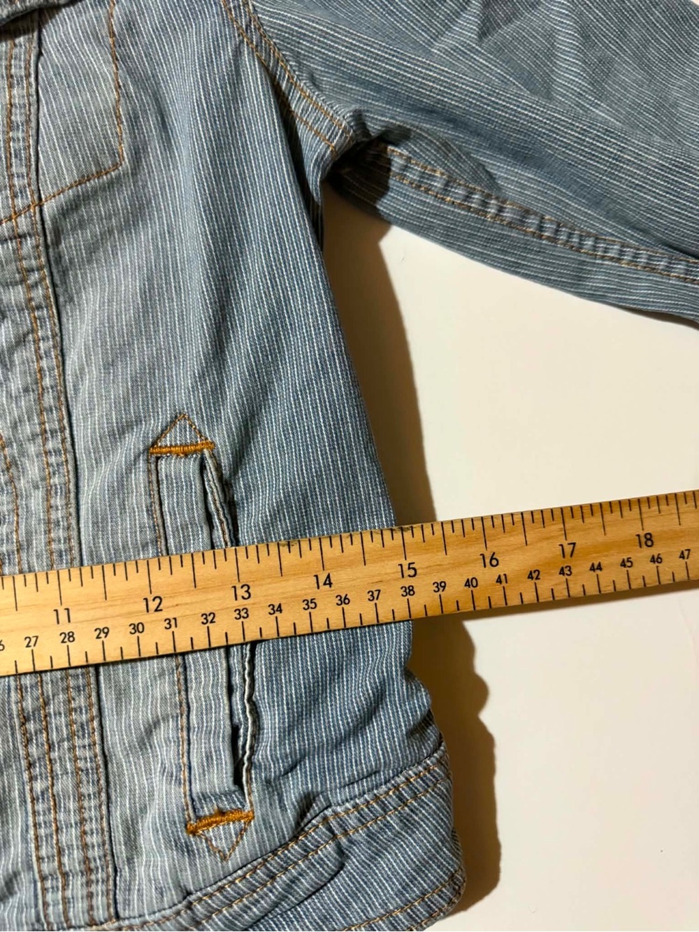 Pilcro Light Blue Pinstripe Denim Jacket